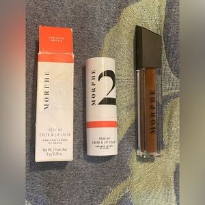 Morphe Cheek & Lip Color Hibiscus Hottie + Sweet Tea Lip Gloss Bundle